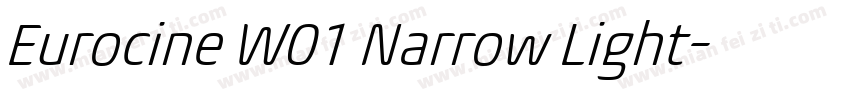 Eurocine W01 Narrow Light字体转换